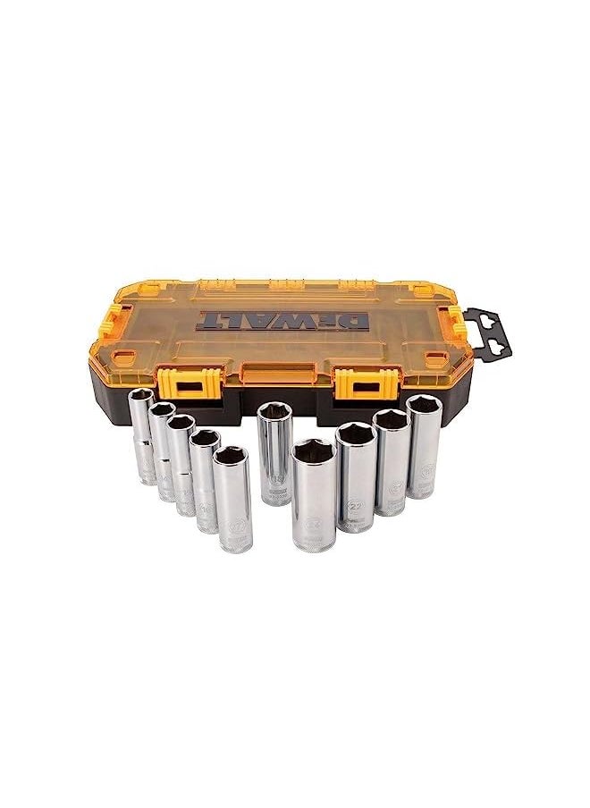 DEWALT Drive Socket Set Metric 1/2 Inch Drive 10 Piece Dwmt73815  - Image 3