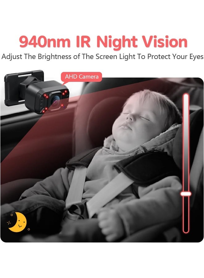 Itomoro Baby Car Camera, Dual Channel 5 inch Display with 2 IR Night Vision Camera - Image 3