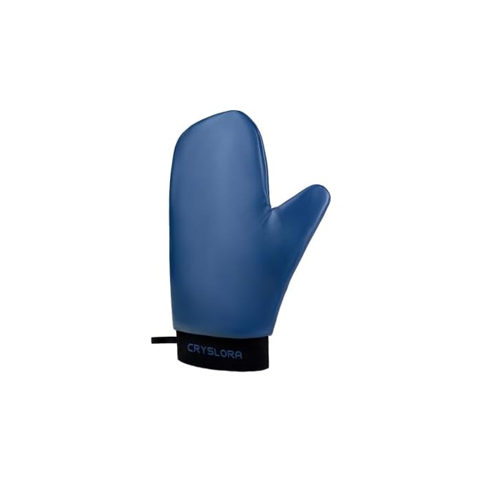 Self Tanning Mitt, Zero Absorption Reusable Leather Mitt for Streak-Free Even Application, Dark Blue Stain Resistant, Body Face Lotion Mousse Spray