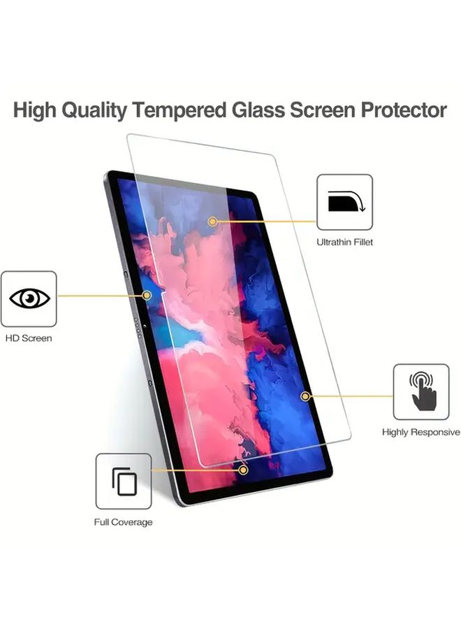 2 Pieces Tempered Glass Screen Protector for Lenovo Tab P11 11 Inch HD Scratch Resistant Easy Install - Image 3