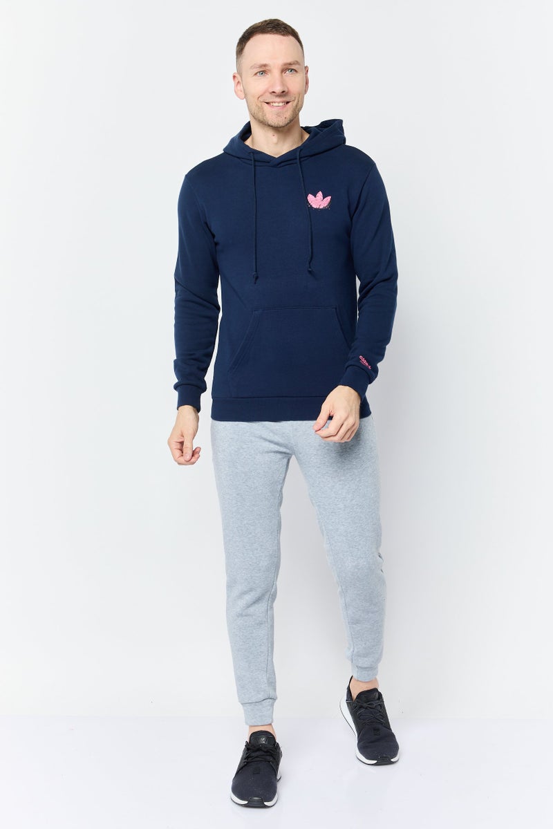 adidas Originals Men Sportswear Fit Long Sleeves Outdoor Hoodie, Navy - Image 3