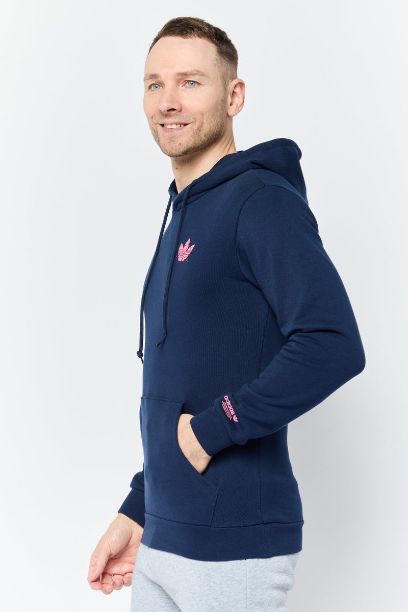 adidas Originals Men Sportswear Fit Long Sleeves Outdoor Hoodie, Navy - Image 4