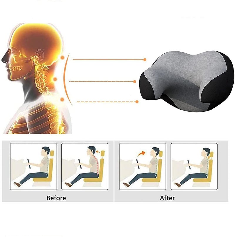 OVERA Car Headrest Pillow, Head Rest in Car Leather Neck Support Car for Rest, 360 Degree Adjustable Car Neck Pillow for Kids and Adults Car Pillow - Image 4