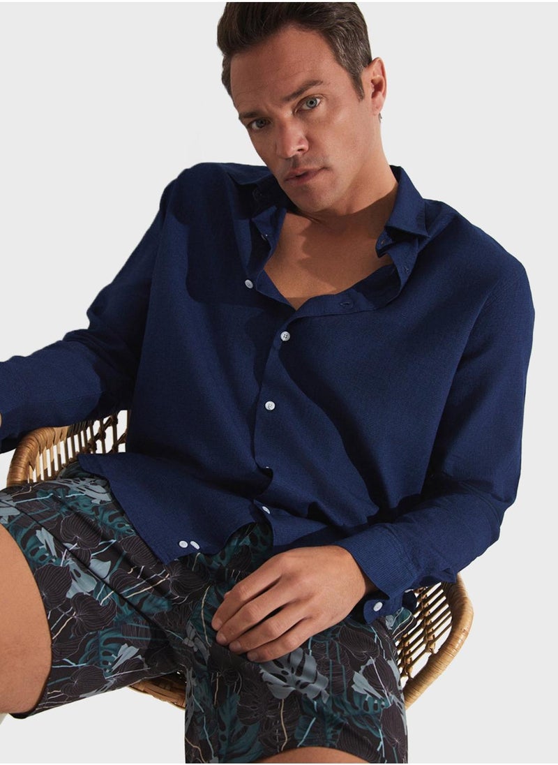 JUNE Patterned Swim Shorts - Image 4