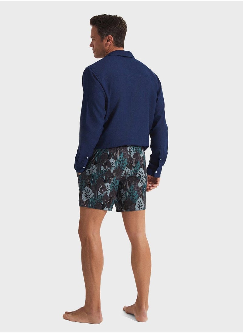 JUNE Patterned Swim Shorts - Image 2