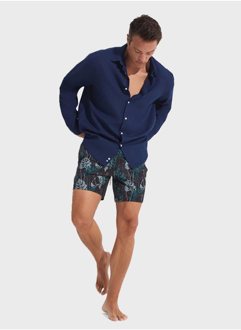 JUNE Patterned Swim Shorts - Image 5
