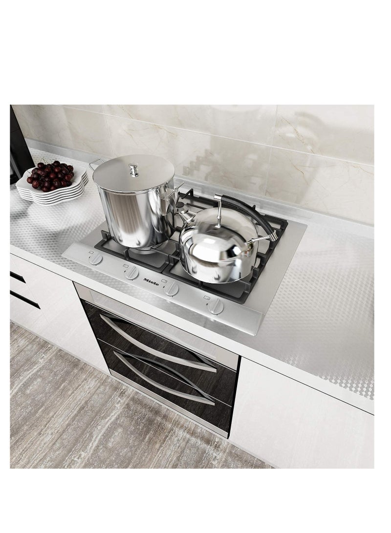Kitchen Backsplash Stickers Wallpaper, Aluminum Foil, Self Adhesive, Waterproof High Temperature Resistance, Kitchen Stickers, for Drawer, Cabinets, Shelf Liner - Image 5