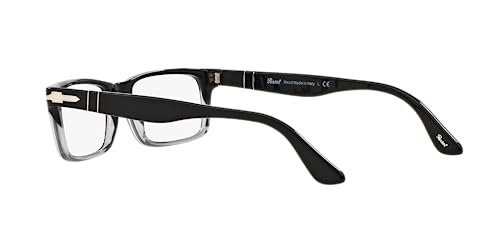 Persol Unisex PO3050V Rectangular Prescription Eyewear Frames, Gradient Black/Demo Lens, 53 mm - Image 5