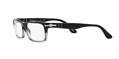 Persol Unisex PO3050V Rectangular Prescription Eyewear Frames, Gradient Black/Demo Lens, 53 mm - Image 3