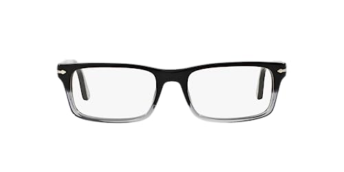 Persol Unisex PO3050V Rectangular Prescription Eyewear Frames, Gradient Black/Demo Lens, 53 mm - Image 1