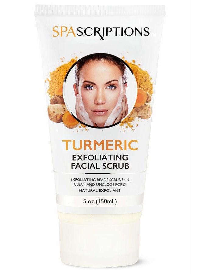 spascriptions Face Exfoliating Scrub with Turmeric - Face Wash - 5 Oz - Image 1