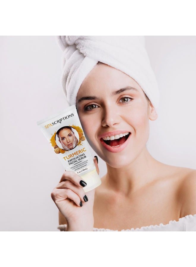 spascriptions Face Exfoliating Scrub with Turmeric - Face Wash - 5 Oz - Image 2