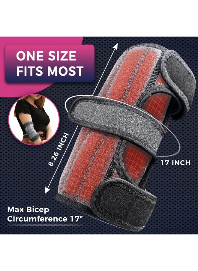 Creatrill CREATRILL Elbow Heating Pad for Cubital Tunnel and Tennis Elbow Relief, Heated Elbow Brace Arm Heating Pad Sleeve for Ulnar Nerve with Auto Off and Moist Heat Option  - Image 5
