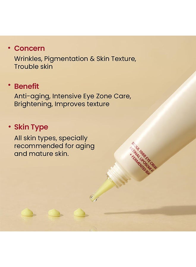 seoul 1988 Eye Cream : Retinal Liposome 4% + Fermented Bean - Image 4