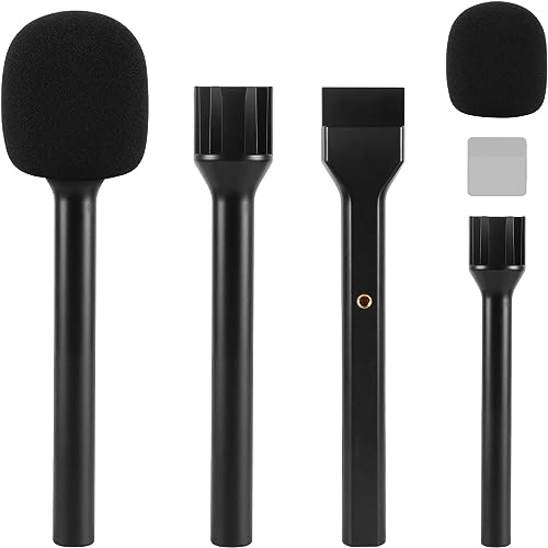 StelaStarRig-S Microphone Handheld Adaptor Interview With Foam Compatible With RODE Wireless GO, GO II, DJI Mic, Lark150, G1/A2 and Other Microphones With Cold Shoe - Image 1
