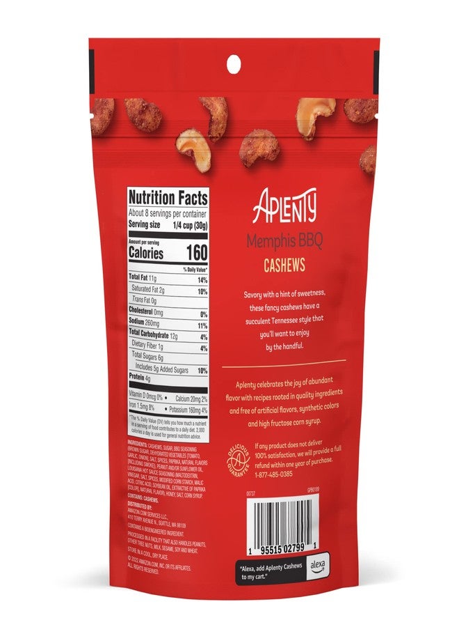 Aplenty Amazon Brand - Aplenty, Memphis BBQ Cashews, 8 oz - Image 2