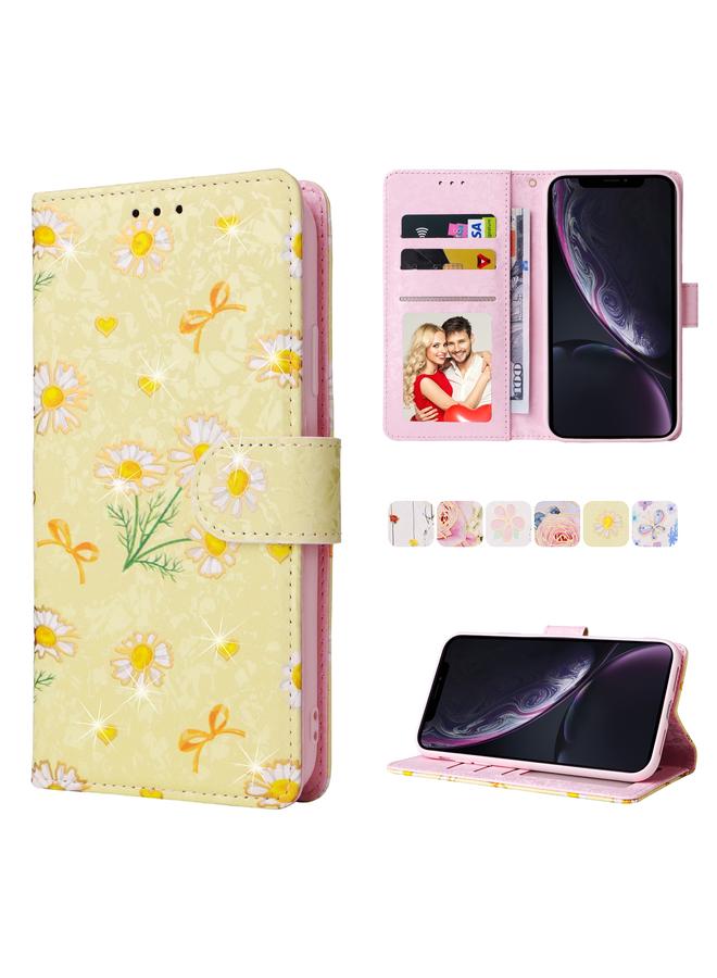 S-TOP Case For iPhone XR Bronzing Painting RFID Leather Case - Image 1