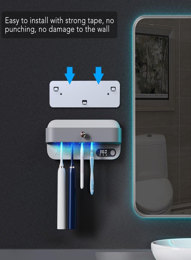 StarWin Toothbrush and Manual Razor Cleaner, Fan Drying Function, Wall Mounted Toothbrush Holder Suitable for Most Toothbrushes, No Drilling - Image 5