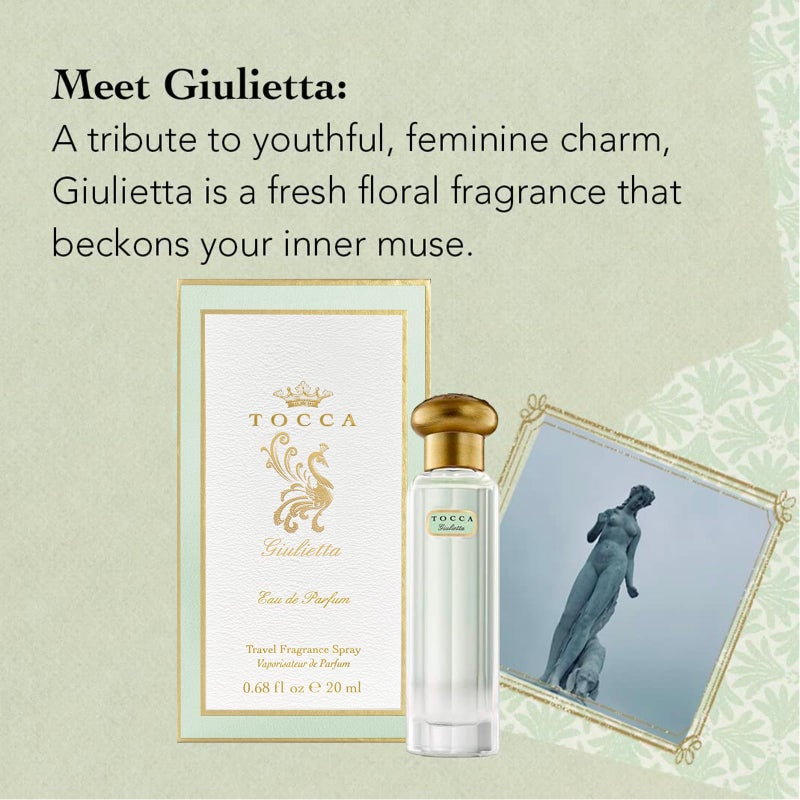 Tocca Women's Perfume, Giulietta Fragrance, 0.68 oz (20 ml) - Fresh Floral, Pink Tulips, Green Apple, Vanilla Orchid - Hand-Finished Bottle - Image 3
