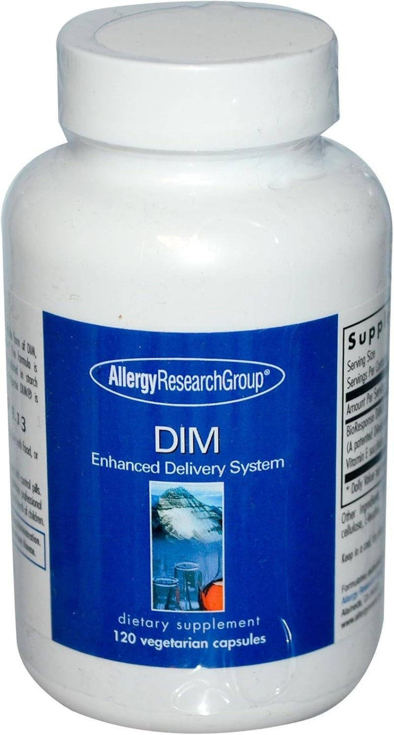 Allergy Research Group DIM Enhanced Delivery System  DIM Supplement for Women Estrogen Supplement for Women and Men Diindolylmethane for Hormone Balance Menopause Support  120 Vegetarian Capsules - Image 1