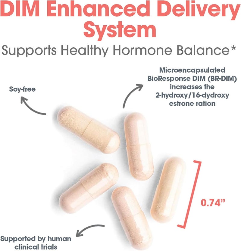 Allergy Research Group DIM Enhanced Delivery System  DIM Supplement for Women Estrogen Supplement for Women and Men Diindolylmethane for Hormone Balance Menopause Support  120 Vegetarian Capsules - Image 5