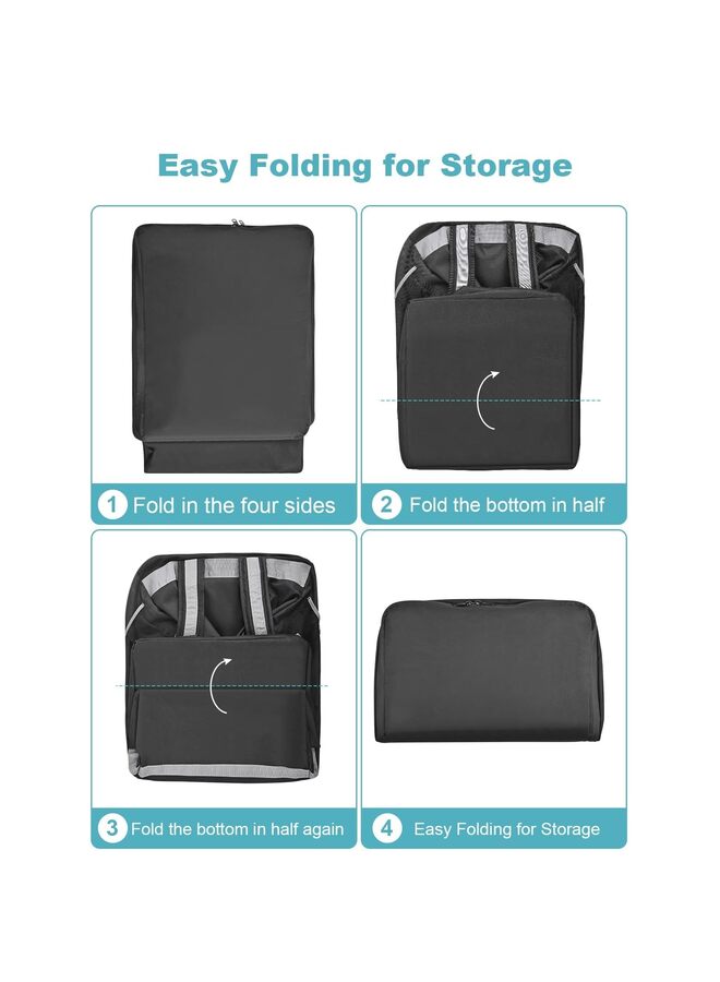 حقائب مقاعد السيارة للسفر الجوي، حقيبة سفر متينة لمقعد السيارة للطائرة، حقيبة فحص بوابة لمقاعد السيارة، حقيبة ظهر كبيرة مقاومة للماء، غطاء سفر لمقعد السيارة (رمادي) - Image 2