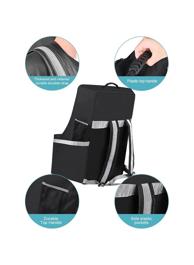 حقائب مقاعد السيارة للسفر الجوي، حقيبة سفر متينة لمقعد السيارة للطائرة، حقيبة فحص بوابة لمقاعد السيارة، حقيبة ظهر كبيرة مقاومة للماء، غطاء سفر لمقعد السيارة (رمادي) - Image 3