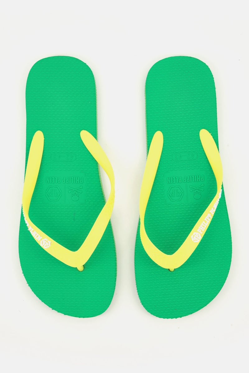 PHILIPP PLEIN Men Slip On Slippers, Yellow  - Image 4