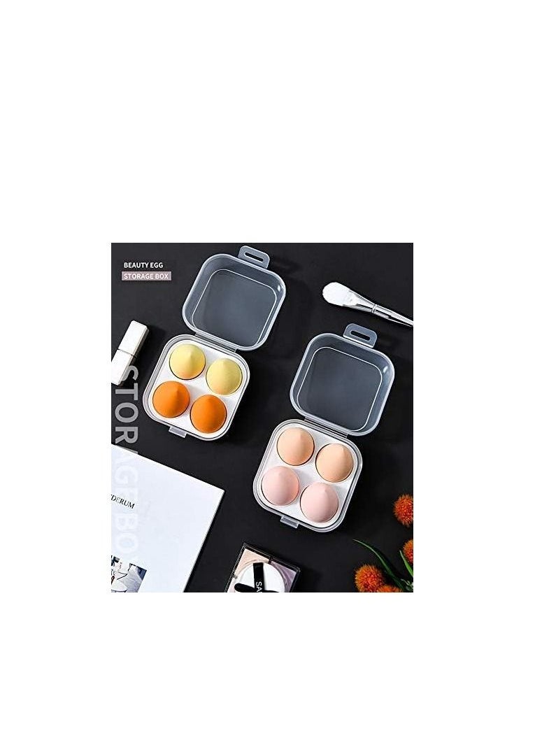 ORiTi ORiTi Makeup Sponge Set 4pcs Blender Multi-colored Beauty Foundation Blending Sponge for Liquid, Cream, and Powder Dry & Wet Use Makeup Sponge Egg (Green)  - Image 4
