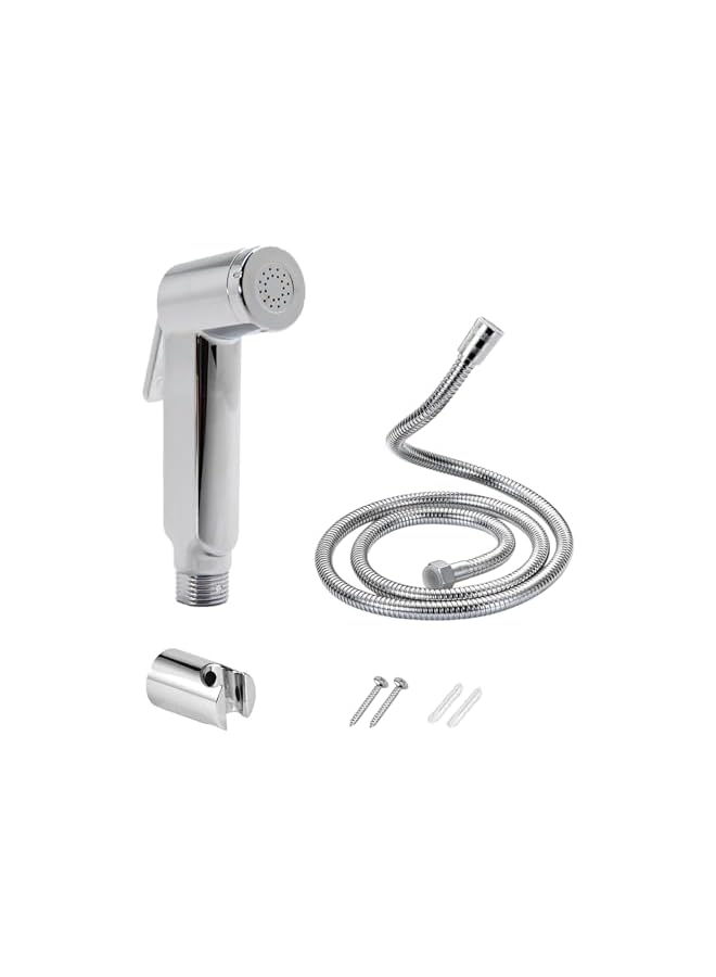 The Bros AZTON_S-3044 Premium Chrome Handheld Bidet Sprayer Set – 47” Stainless Steel Hose, Wall-Mounted Shattaf for Toilet, Personal Hygiene Washer, Leak-Proof and Easy Installation - Image 2