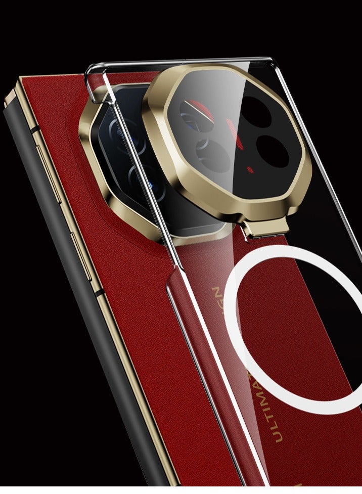 general Magnetic Case Compatible with Huawei Mate XT | Ultimate Design 2024, Plating Luxury Clear Cover Anti-Yellowing Camera Lens Protection Kickstand Shockproof Phone Back Case - Image 5