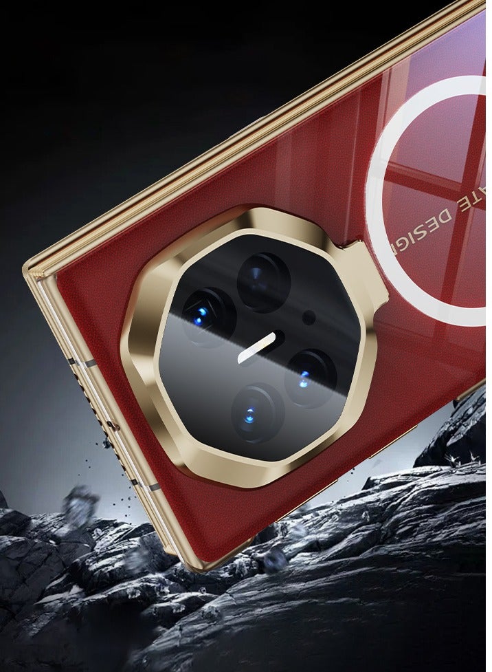 general Magnetic Case Compatible with Huawei Mate XT | Ultimate Design 2024, Plating Luxury Clear Cover Anti-Yellowing Camera Lens Protection Kickstand Shockproof Phone Back Case - Image 3