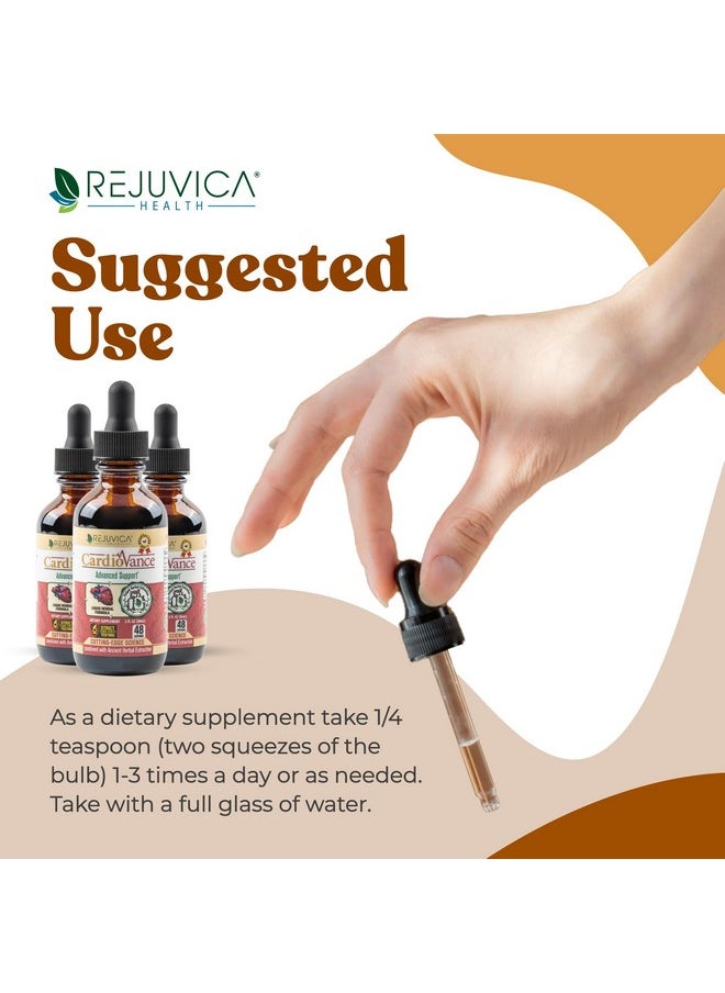 ريجوفيكا هيلث Rejuvica Health CardioVance - مكمل غذائي لدعم القلب - توصيل سائل لامتصاص أفضل - الزعرور، الكركديه، الأرجونا، أوراق الزيتون والمزيد!  - Image 4