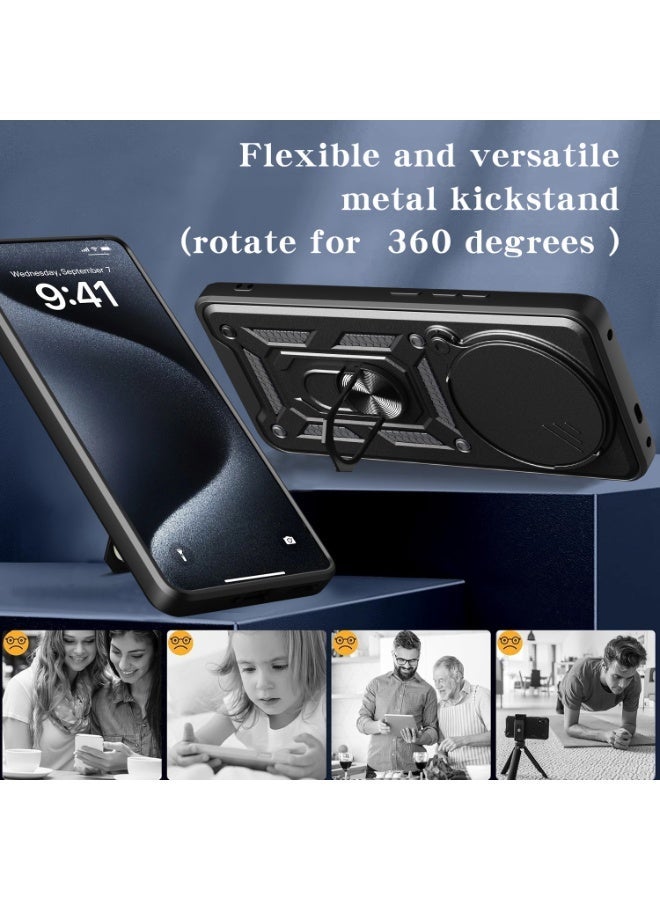 Fankalo Phone Cover for Realme 14 Pro 5G with Slide Camera Cover Drop Protective Phone Case with Magnetic Car Mount Holder - Image 4