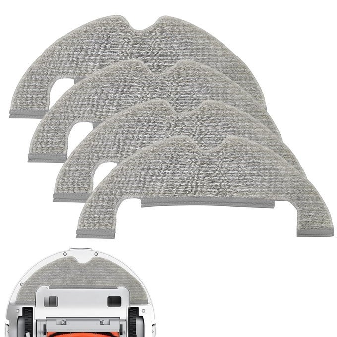 REPLENISHMENT KIT 4PCS MOP CLOTH REPLACEMENT PARTS COMPATIBLE WITH MI ROBOT VACUUM X10 REPLACEMENT ACCESSORIES KIT MICROFIBER ABSORBENT WET DRY USE MOP CLOTH REPLACEMENTS FOR MI X10