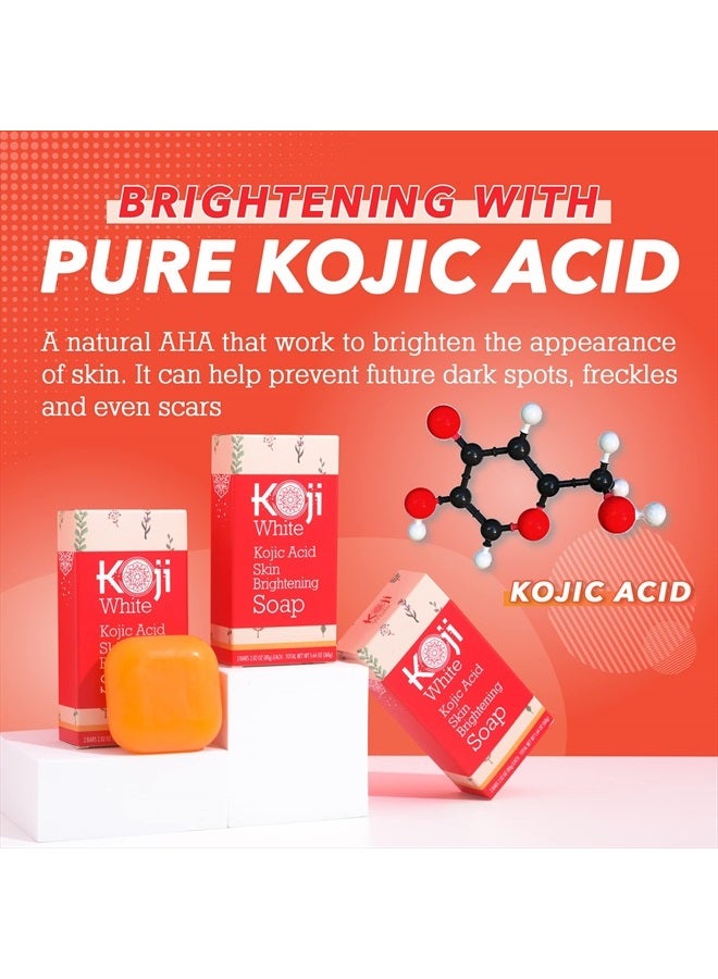 koji white Pure Kojic Acid Skin Brightening Soap for Dark Spot & Glowing Skin, Moisturizing for Face & Body, Acne Scars, Melasma, Uneven Skin Tone with Tea Tree, Coconut Oil, SLS & Paraben Free, Not Tested on An - Image 4