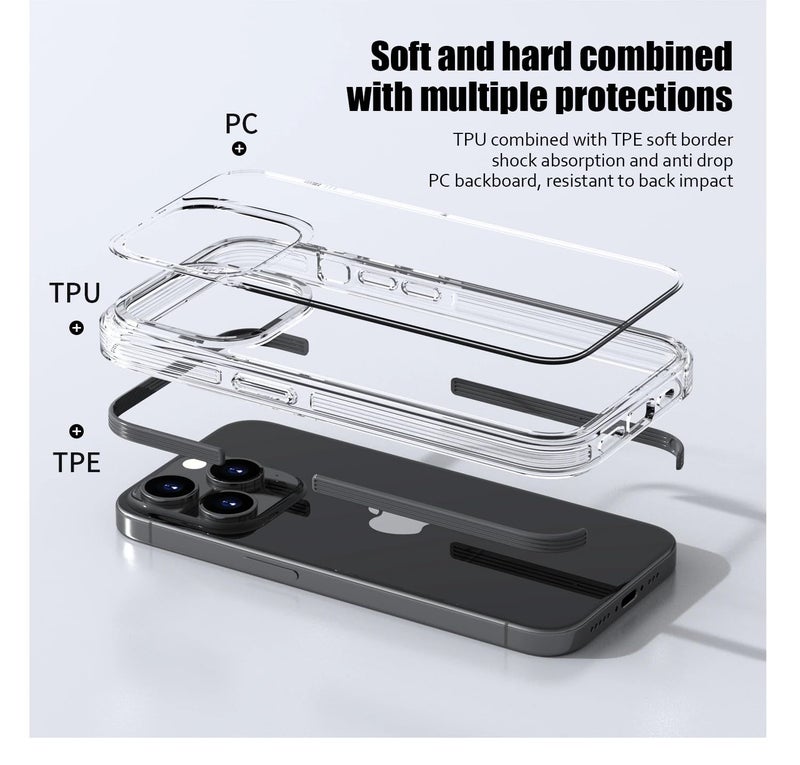 Mobistyle Thermoplastic Polyurethane Designed For iPhone 15 Cover|Non Yellowing|Transparent Acrlyic Hybrid|Shockproof Back Cover Case Compatible With iPhone 15 (Clear Back|Edges Red) - Image 5
