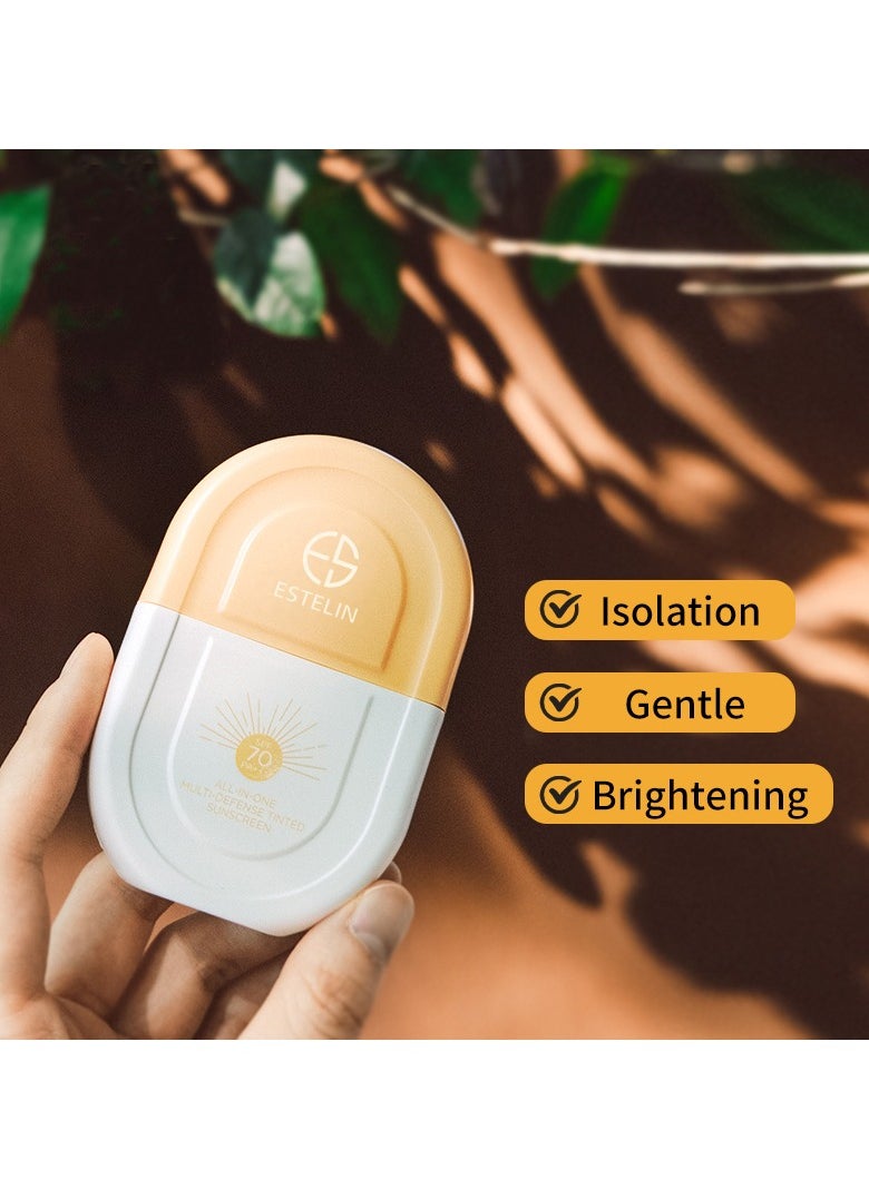 ESTELIN - All-In-One Multi-Defense Tinted Sunscreen SPF70 PA+++ (50g) - Image 1