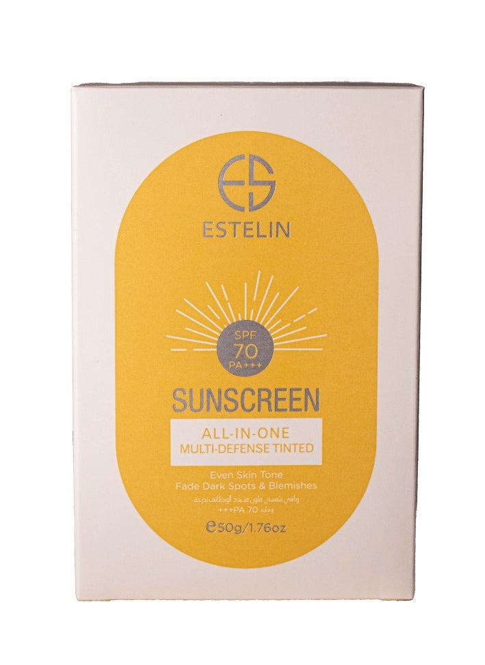 ESTELIN - All-In-One Multi-Defense Tinted Sunscreen SPF70 PA+++ (50g) - Image 1