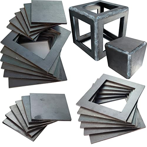 TAFEIDA Welding Practice Kit, 24 PCS Premium Welding Coupons, 11 Gauge 3&2 Inch Square Steel Welding Plate For novice at welding. A36 Steel Plate Welding Practice Kit. - Image 1