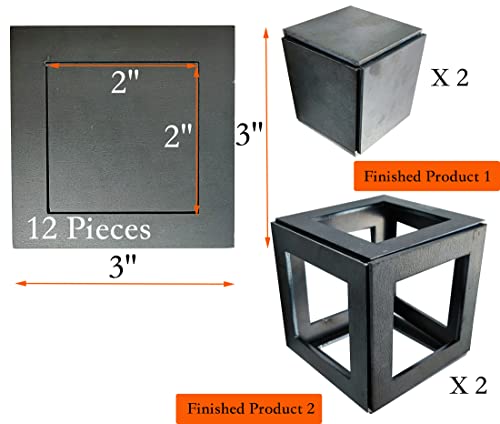 TAFEIDA Welding Practice Kit, 24 PCS Premium Welding Coupons, 11 Gauge 3&2 Inch Square Steel Welding Plate For novice at welding. A36 Steel Plate Welding Practice Kit. - Image 3