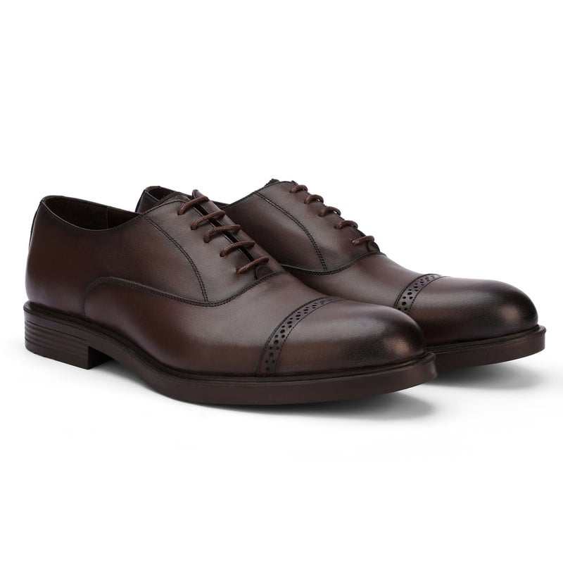 Brio Premium Oxford Shoes - Brown