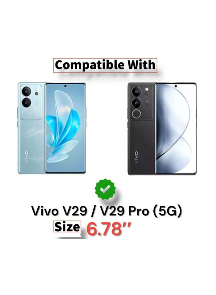 غطاء خلفي من السيليكون المقاوم للصدمات لهاتف Vivo V29 / V29 Pro (5G)، وزوايا حامية وظهر شبه شفاف متوافق مع Vivo V29 / V29 Pro (5G) (6.78 بوصة) (شفاف)