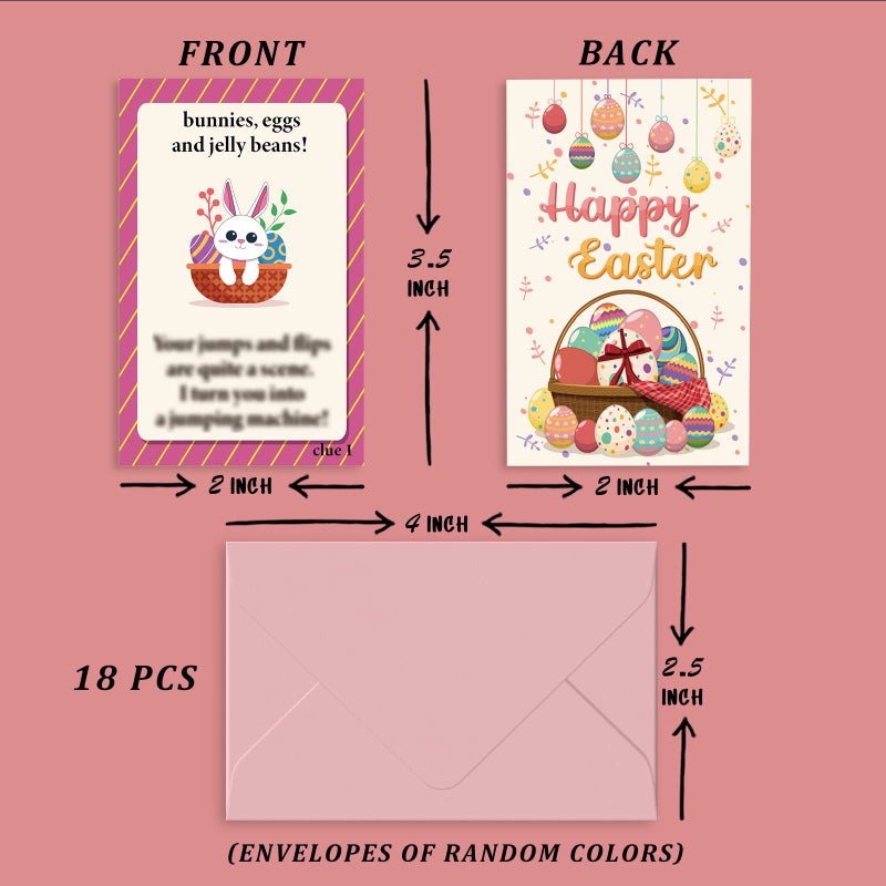 BEUFSE Outdoor Easter Scavenger Hunt Cards with Envelopes, Easter Egg Hunt, Outdoor Scavenger Hunt Games, Easter Bunny, Easter Party Activities, Indoor Easter Party Games-fhjxbk002 - Image 2