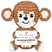 DAFURIET Gifts for HimHer Stuffed Animal WomenMen Thank You Present Handmade Positive Crochet Monkey Emotional Birthday Mothers Day Easter Retirement Gifts for Teacher Friend Coworker Couple - Image 3