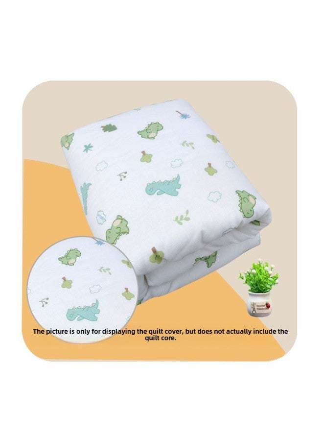 # غطاء لحاف للأطفال الرضع، غطاء لحاف من القطن برسوم كرتونية للأطفال، غطاء لحاف لحقيبة الأطفال حديثي الولادة، غطاء لحاف للأطفال، بطانة من القطن - اللون: ديناصور صغير لطيف (غطاء لحاف من الشاش القطني يشبه السحابة) - المواصفات: 150 × 200 سم - Image 1