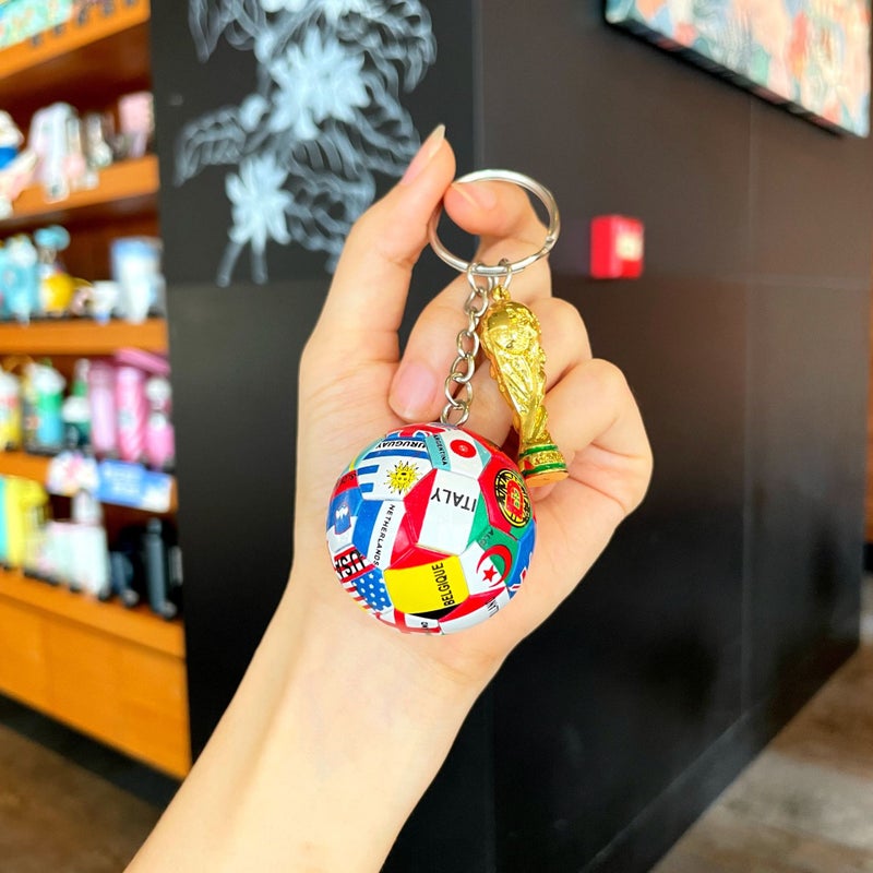 Creative World Cup Trophy Keychain, World Cup Souvenir, Football-themed Keychain, Small World Cup  Merchandise