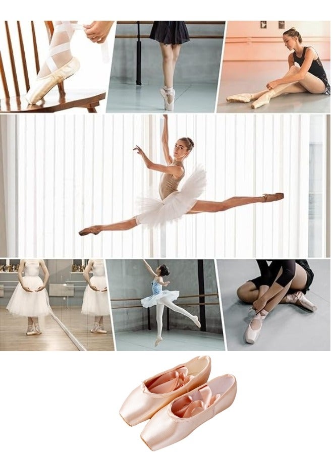 ShebSheb Pointe Ballet Shoes For Kids Girls Youth Women,Professional Ballet Shoes With Ribbon For Ballet Dance Stage  - Image 5
