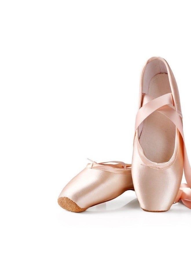ShebSheb Pointe Ballet Shoes For Kids Girls Youth Women,Professional Ballet Shoes With Ribbon For Ballet Dance Stage  - Image 3