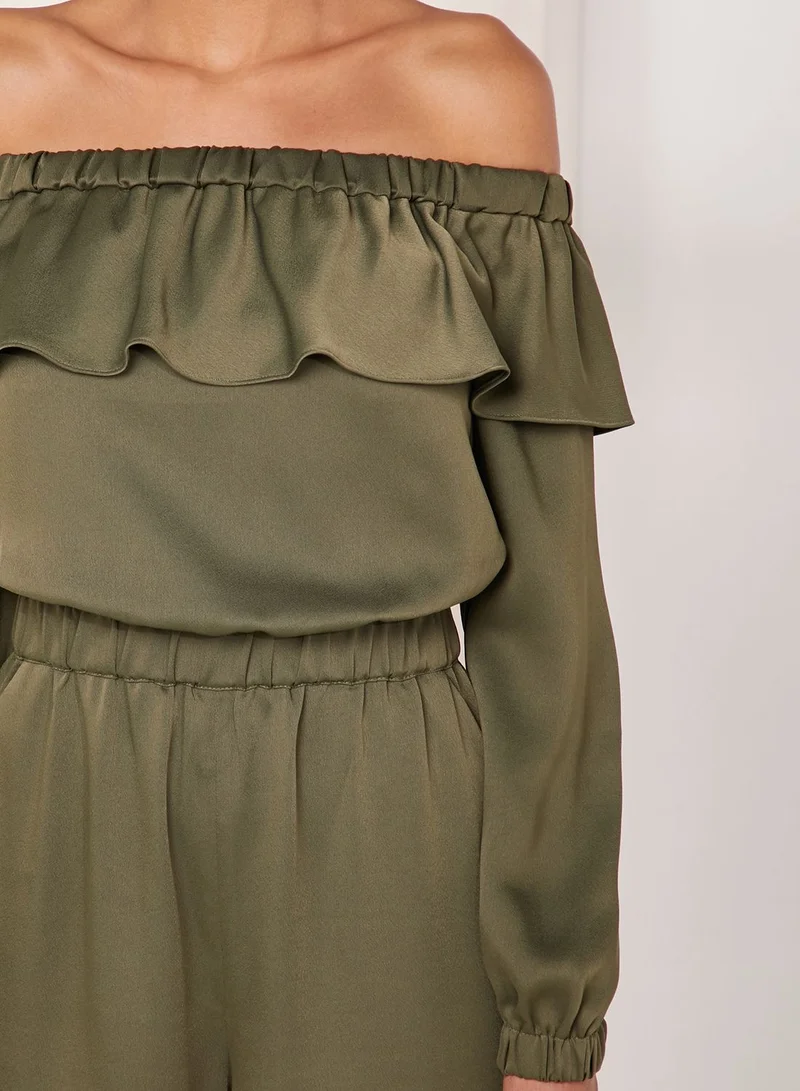 Ted Baker Bardot Ruffle Jumpsuit